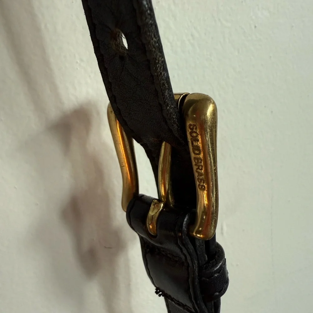 Vintage Dooney & Bourke, all leather black equestrian crossbody bag. - Picture 9 of 13